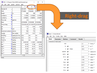 Drag and drop data