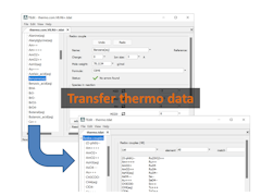 Transfer thermo data entries